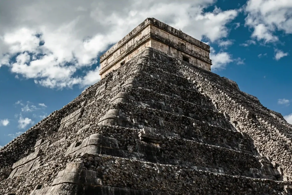 Ancient pyramid at a historical site in Mexico